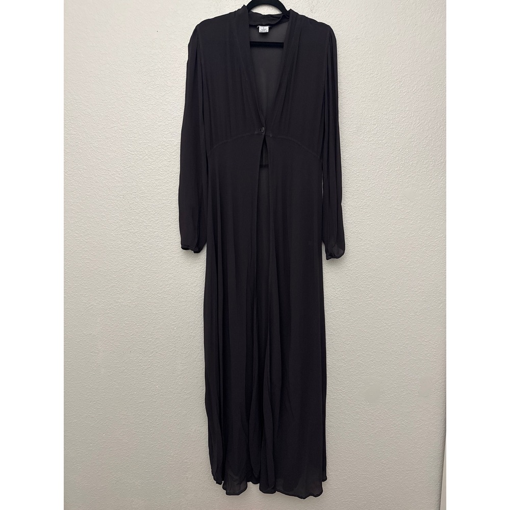 Ghost Made in England One Button Long Sheer Duster Cardigan Large Whimsigoth